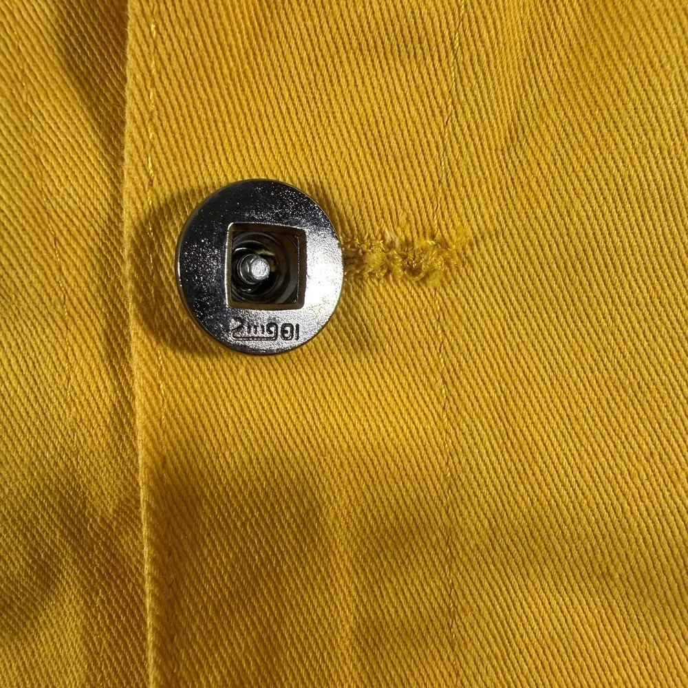 Yellow Graphic Denim Trucker Jacket Studded Streetwear School Ruined My Uff Mens